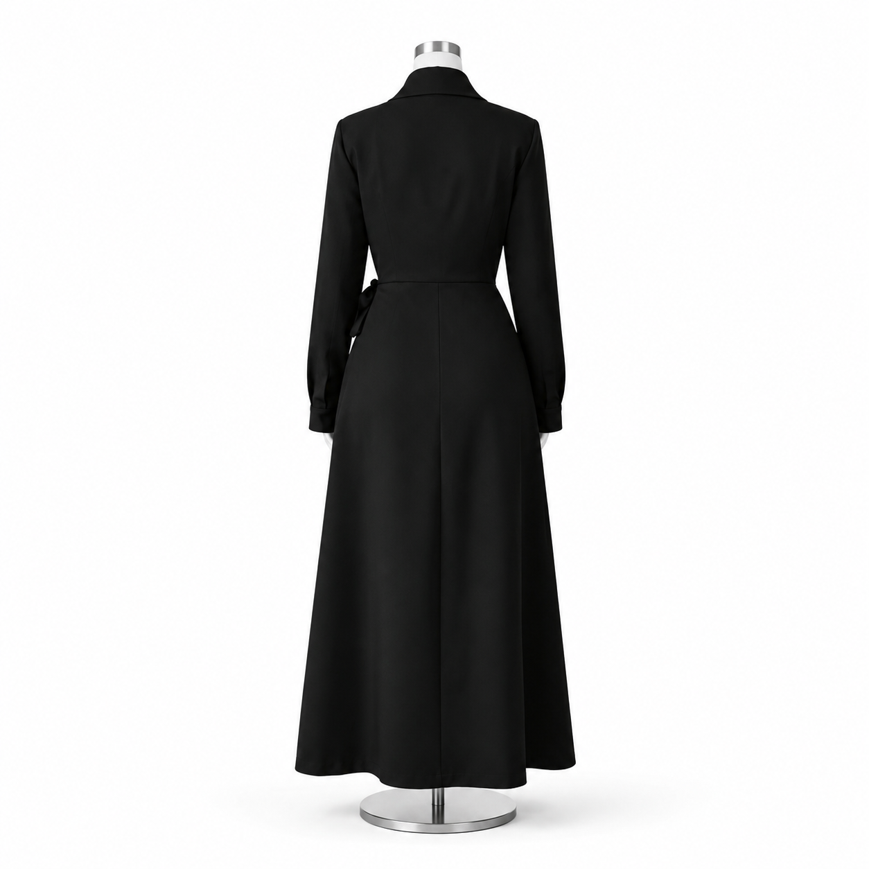 Robe Ceinturée au Col Tailleur
