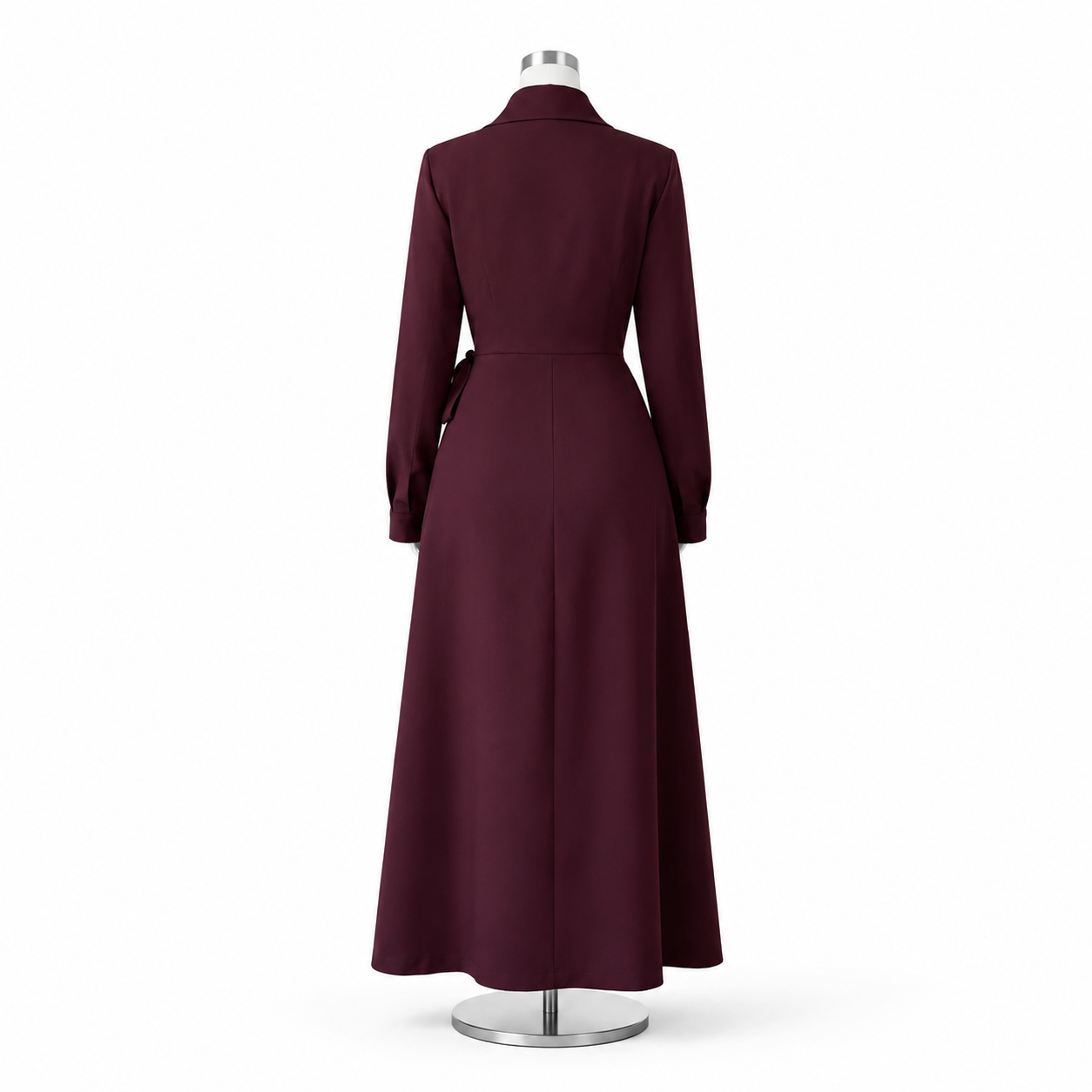 Robe Ceinturée au Col Tailleur