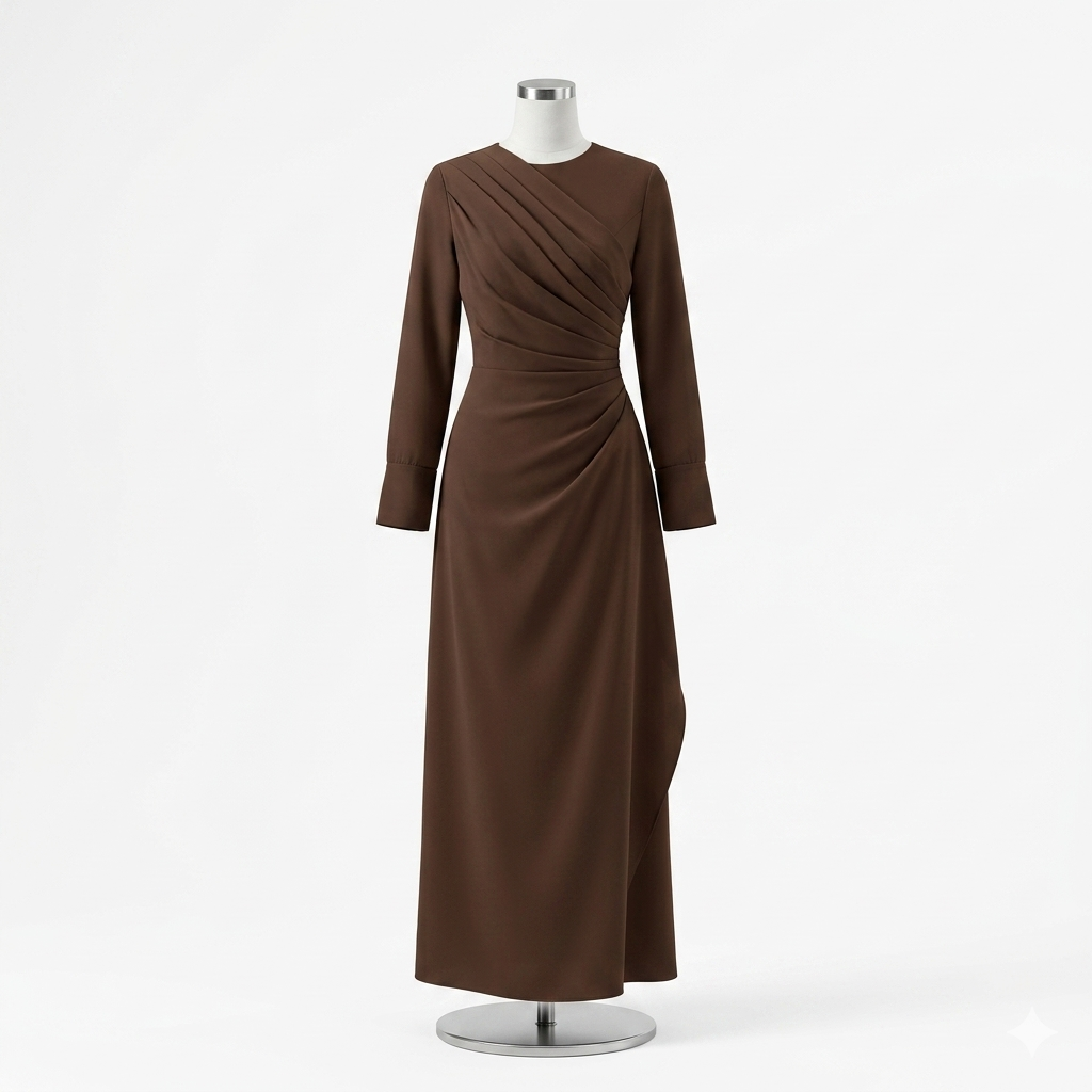 Robe Drapée Asymétrique