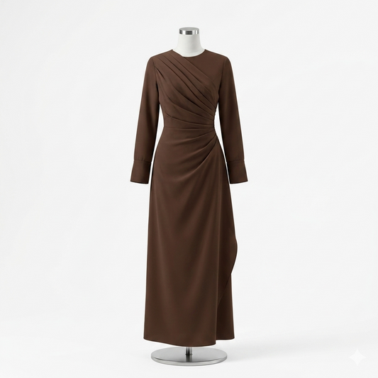 Robe Drapée Asymétrique