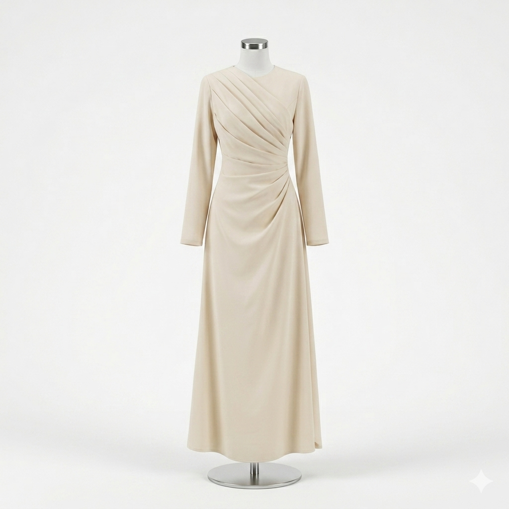 Robe Drapée Asymétrique